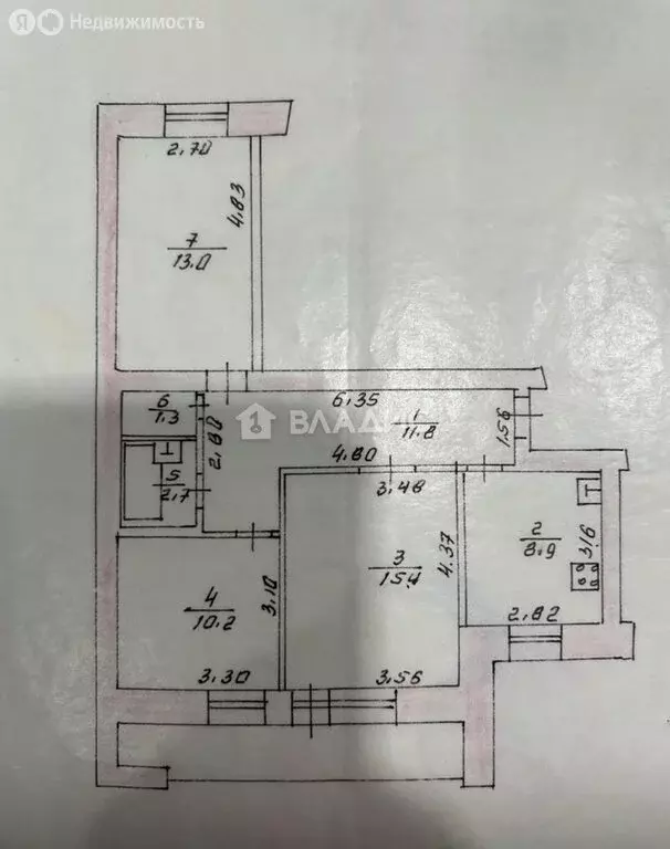 3-комнатная квартира: Октябрьский, 34-й микрорайон, 5 (67.3 м) - Фото 1