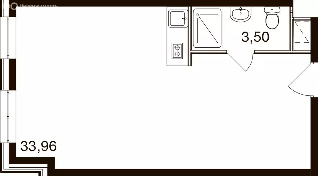 1-комнатная квартира: посёлок городского типа Новоивановское, Западная ... - Фото 1