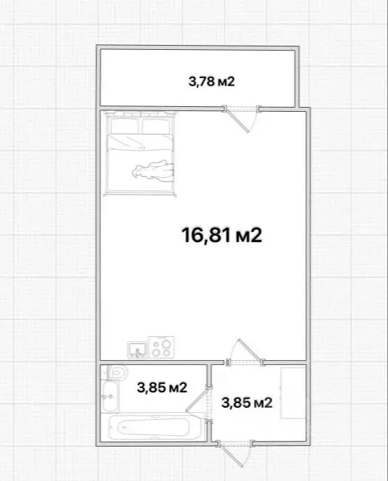 Студия Санкт-Петербург Полевая Сабировская ул., 47к1 (24.6 м) - Фото 2