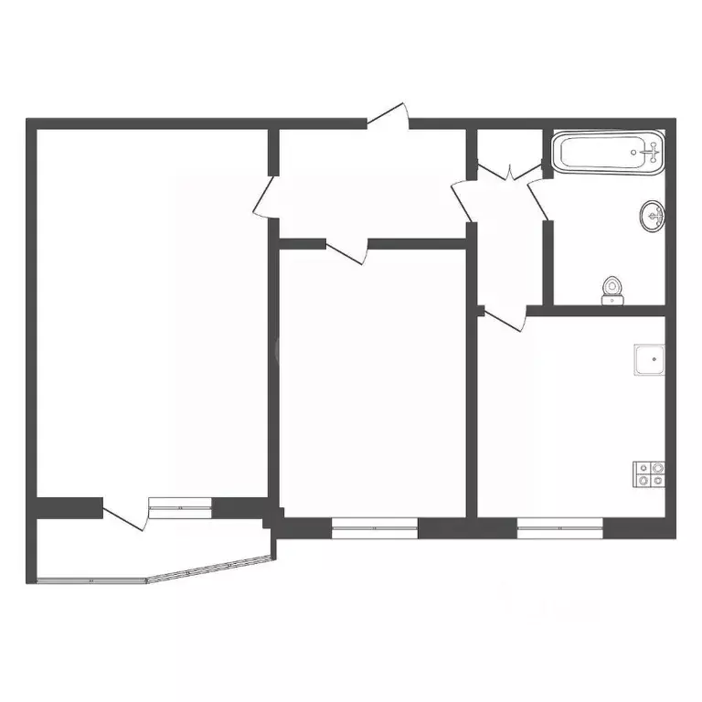 2-к кв. Тульская область, Богородицк Западный мкр, 7 (44.6 м) - Фото 1