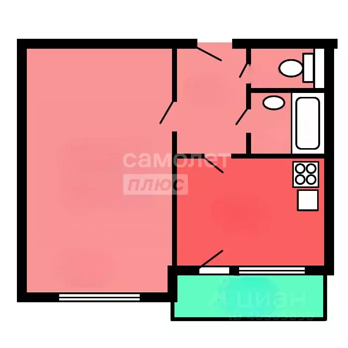 1-к кв. Москва Олонецкий проезд, 12 (36.4 м) - Фото 2