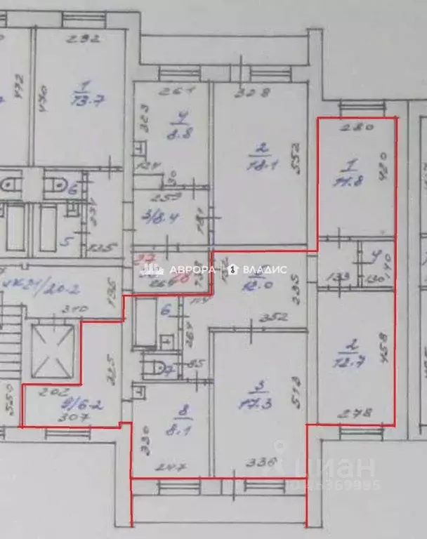 3-к кв. Челябинская область, Магнитогорск ул. Зеленый Лог, 46/2 (73.5 ... - Фото 2