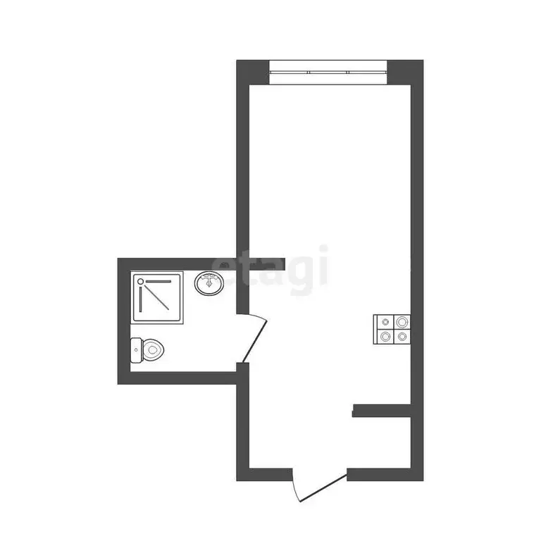 1к в -комнатной квартире (12.9 м) - Фото 0