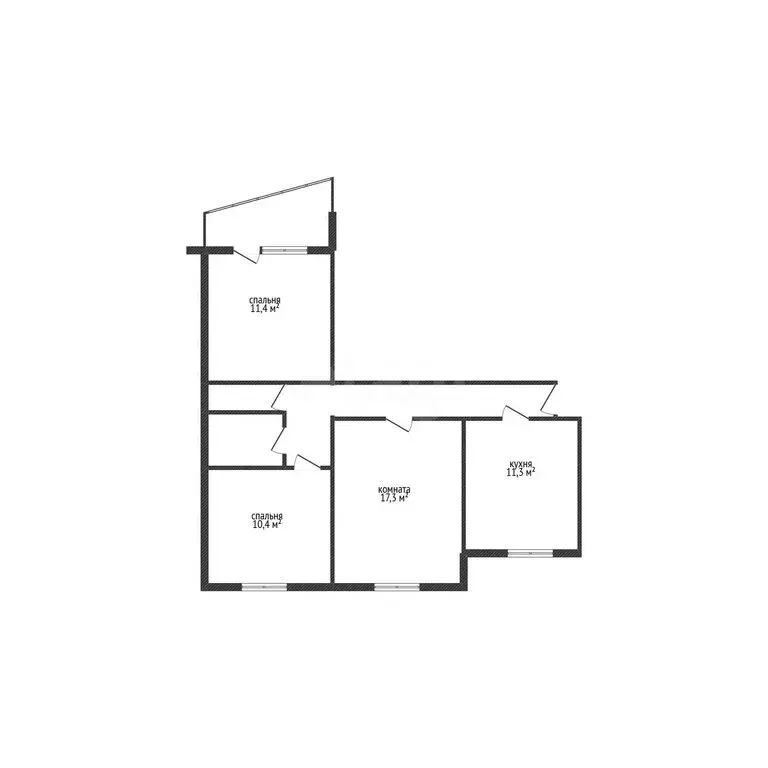 3-комнатная квартира: Губкин, улица Королёва, 26 (62.9 м) - Фото 1