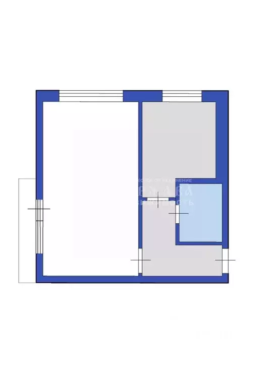 1-к кв. Кемеровская область, Юрга ул. Никитина, 69 (34.8 м) - Фото 2