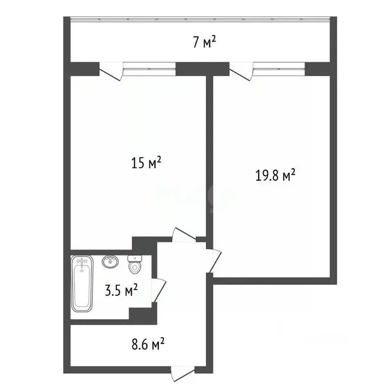 1-к кв. Красноярский край, Красноярск Соколовская ул., 76 (46.7 м) - Фото 2