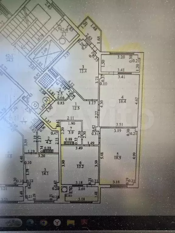 3-к. квартира, 85,7 м, 8/8 эт. - Фото 0