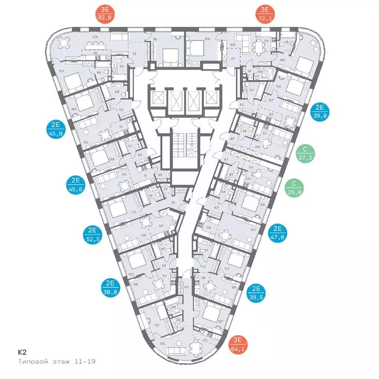 2-к кв. Москва ш. Боровское (дублер) (47.0 м) - Фото 1