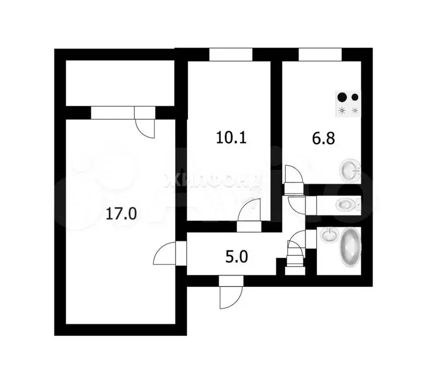 2-к. квартира, 43 м, 3/9 эт. - Фото 0