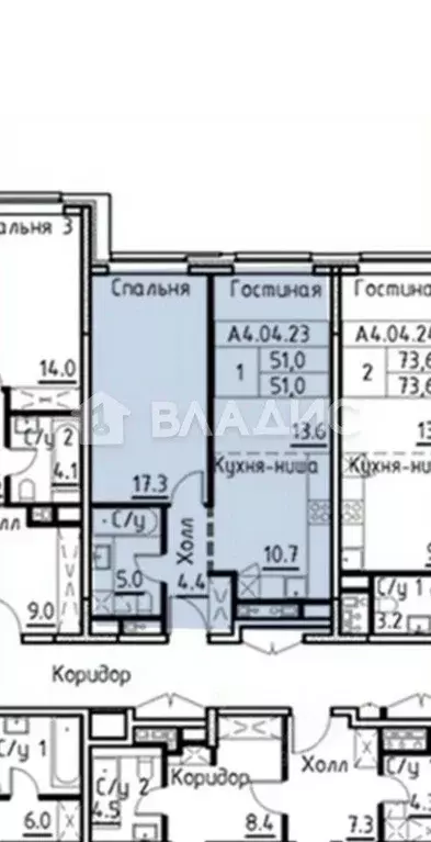 1-к кв. Москва ул. Ивана Франко, 6 (51.0 м) - Фото 1