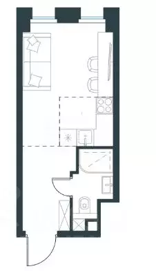 Студия Москва Ильменский проезд, 12 (18.5 м) - Фото 2