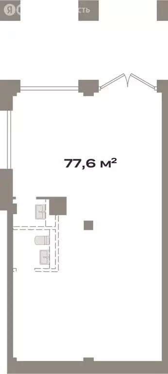 Помещение свободного назначения (77.5 м) - Фото 1