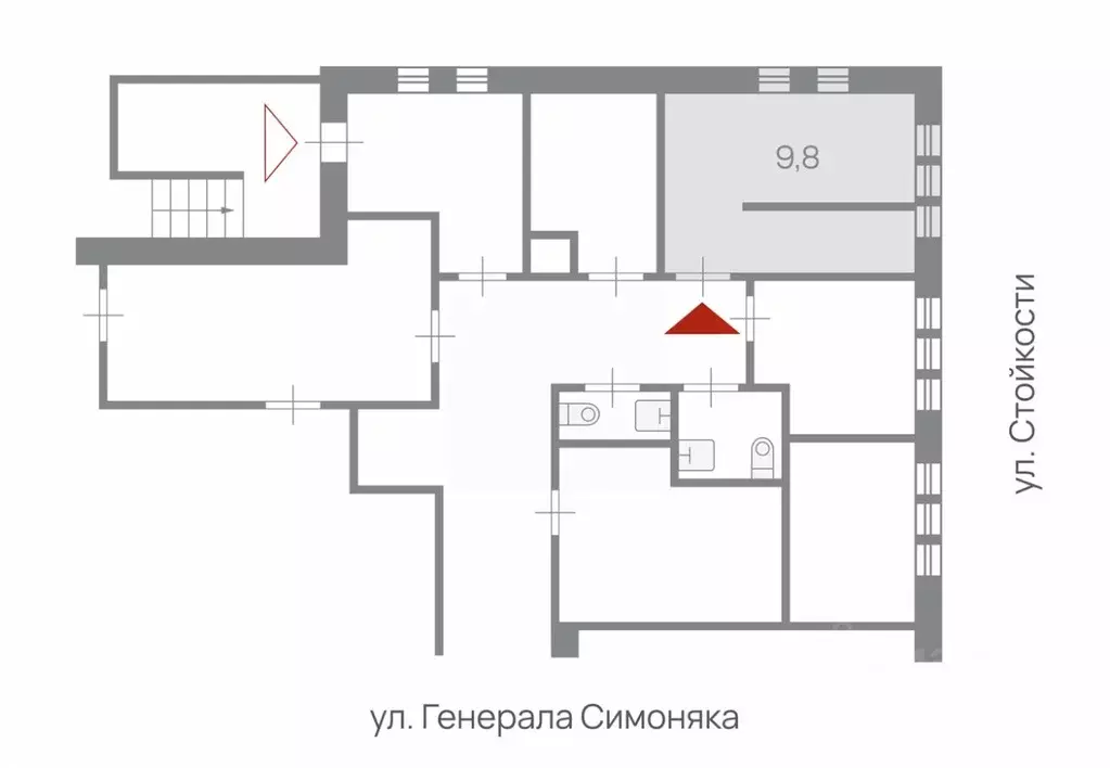 Офис в Санкт-Петербург ул. Генерала Симоняка, 10 (10 м) - Фото 1