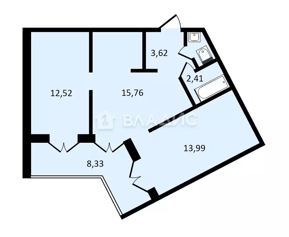 2-комнатная квартира: Санкт-Петербург, улица Решетникова, 29 (54.2 м) - Фото 0