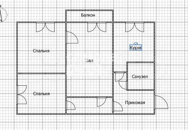 3-к. квартира, 48,1 м, 5/5 эт. - Фото 0