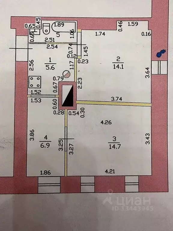 2-к кв. Тамбовская область, Тамбов ул. Карла Маркса, 148 (44.0 м) - Фото 2