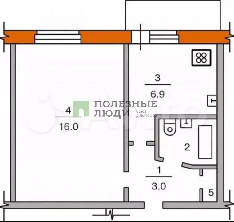 1-к. квартира, 29 м, 9/9 эт. - Фото 0