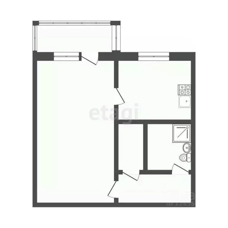 1-к кв. Костромская область, Кострома ул. Ивана Сусанина, 73 (30.0 м) - Фото 2