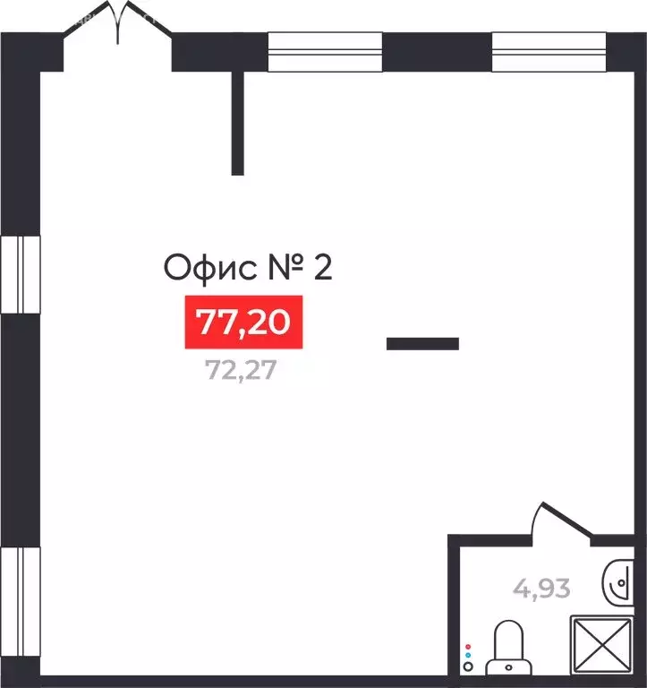 Офис (77.2 м) - Фото 1