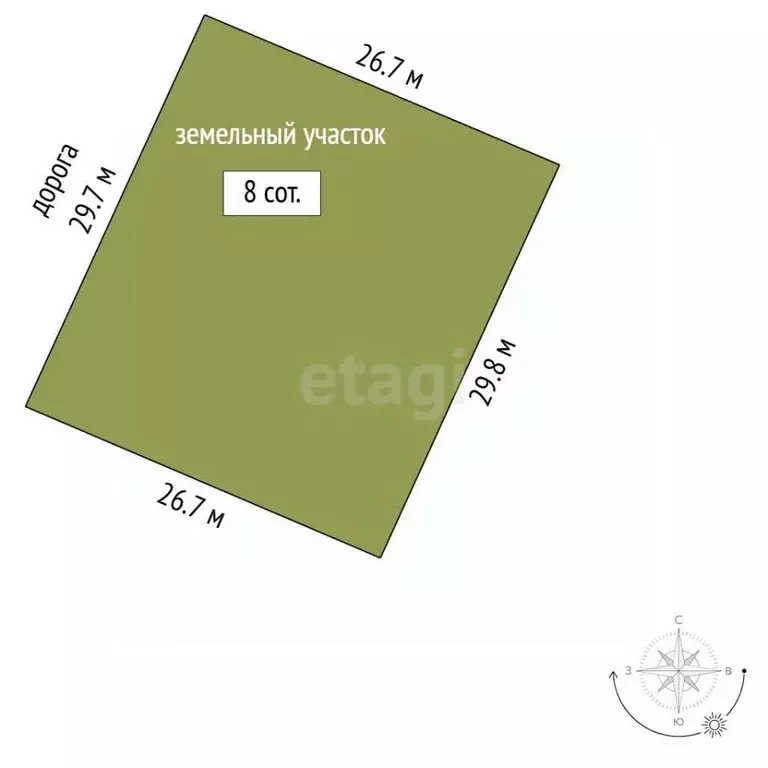 Участок в Забайкальский край, Читинский район, с. Засопка  (8.0 сот.) - Фото 1