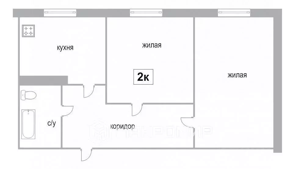 2-к кв. Ханты-Мансийский АО, Сургут ул. Флегонта Показаньева, 10 (44.3 ... - Фото 1