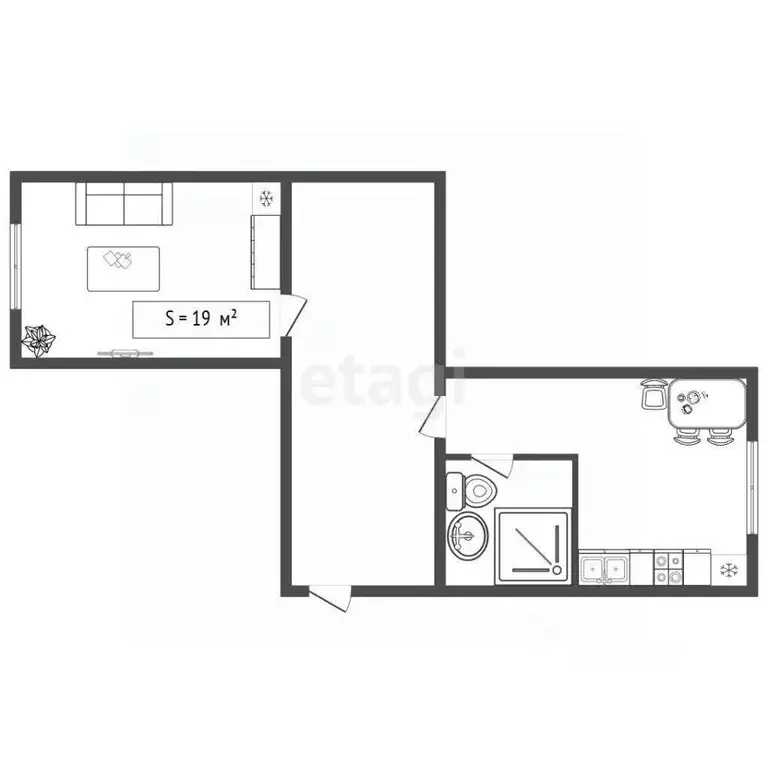 Комната Новосибирская область, Новосибирск Большевистская ул., 22 ... - Фото 2