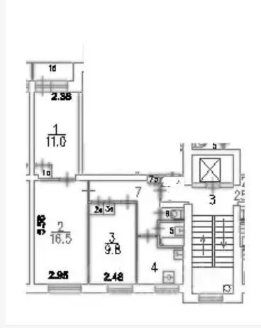 3-к кв. Москва ул. Юных Ленинцев, 3 (53.0 м) - Фото 0