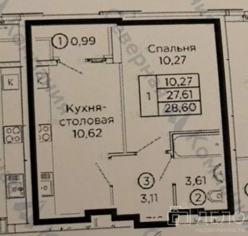1-к кв. Рязанская область, Рязань ул. Островского, 122к1 (29.6 м) - Фото 2