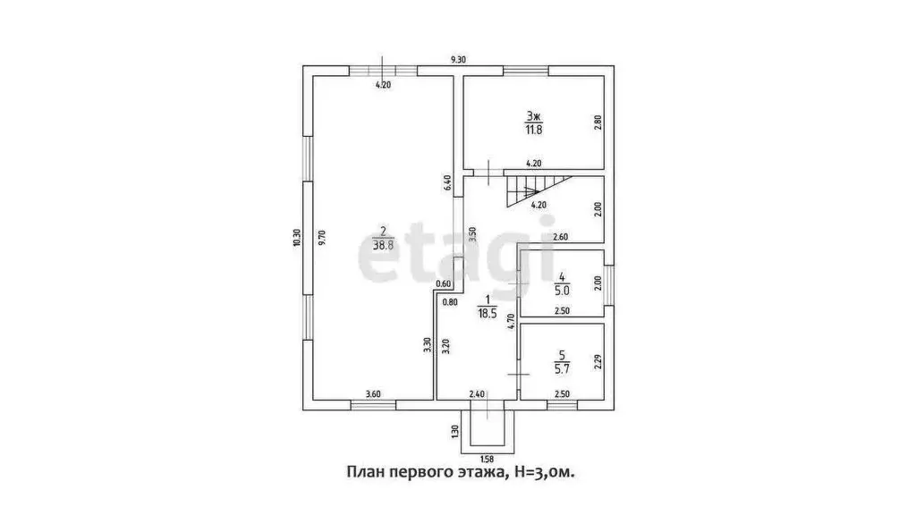 Дом в посёлок Заозерье, Бирюзовая улица (180 м) - Фото 1