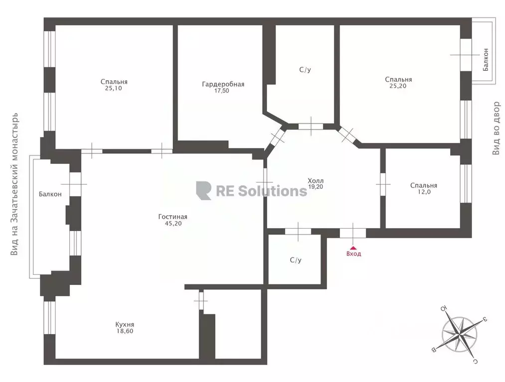 4-к кв. Москва ул. Остоженка, 25 (185.0 м) - Фото 1