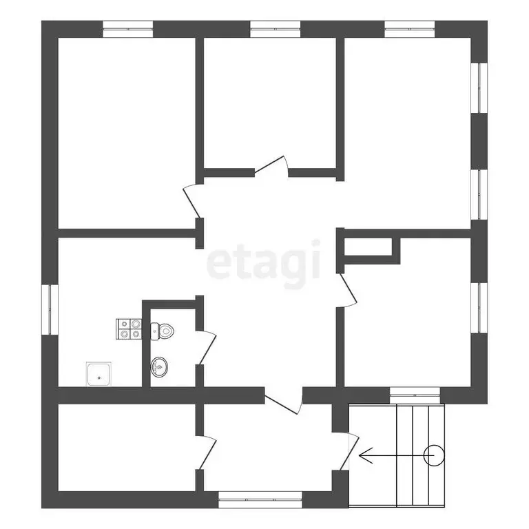 Дом в Тюнево, Центральная улица (89.5 м) - Фото 0