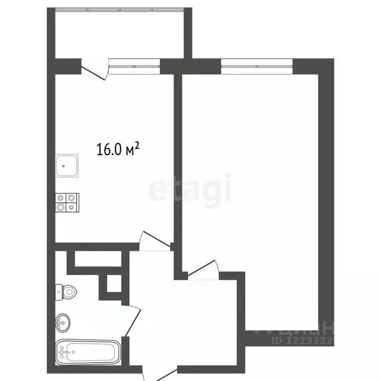 1-к кв. Свердловская область, Екатеринбург ул. Среднеуральская, 9 ... - Фото 2