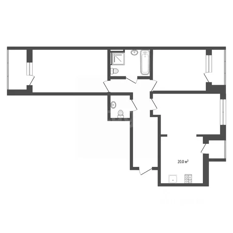 3-к кв. Тюменская область, Тюмень ул. 50 лет Октября, 57Ак1 (79.1 м) - Фото 1