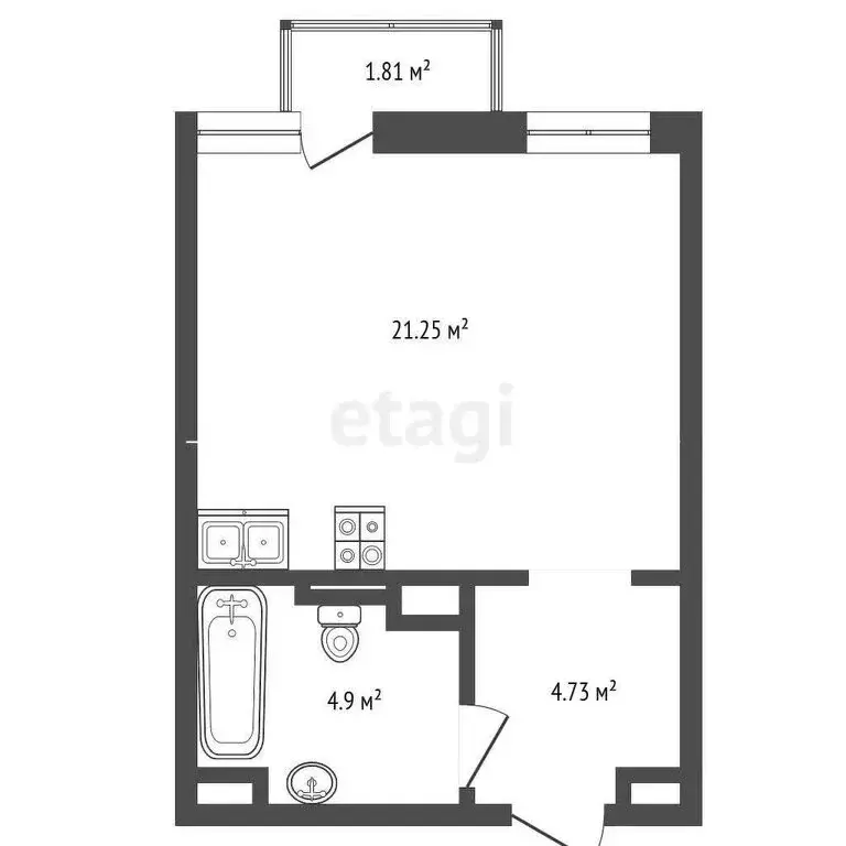 Квартира-студия: Ростов-на-Дону, улица Нансена, 109/3 (30.6 м) - Фото 1