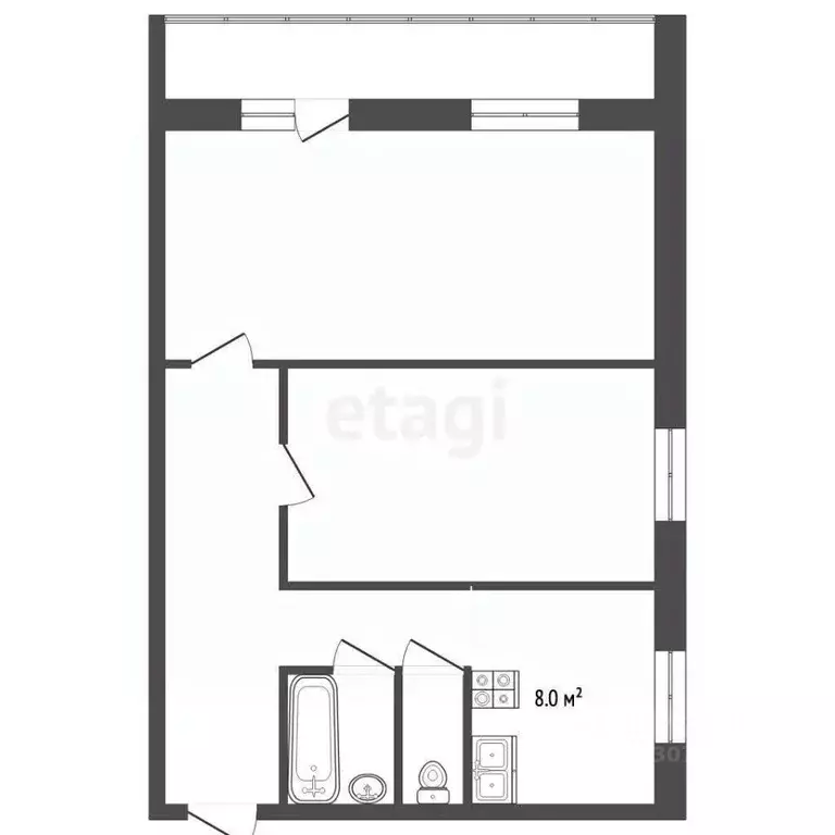 2-к кв. Ярославская область, Ярославль Тутаевское ш., 77 (41.5 м) - Фото 2