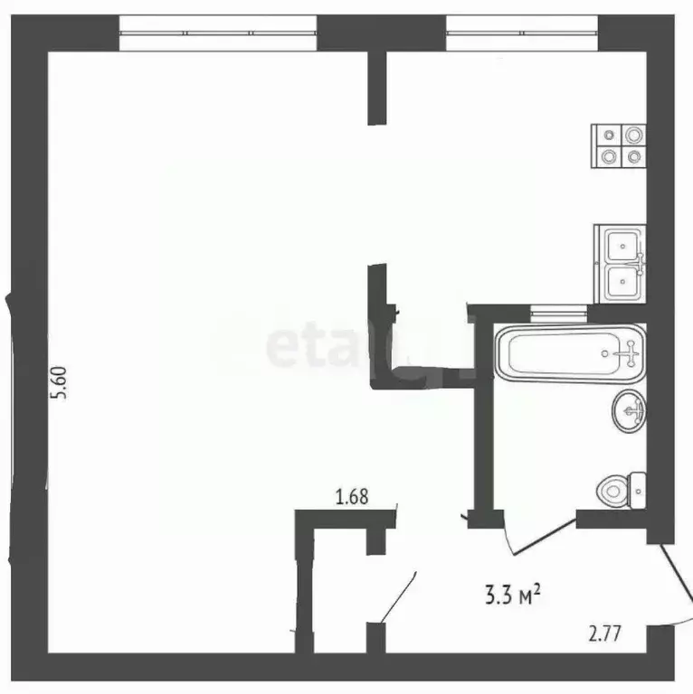 1-к кв. Удмуртия, Ижевск ул. Воровского, 144 (30.3 м) - Фото 2