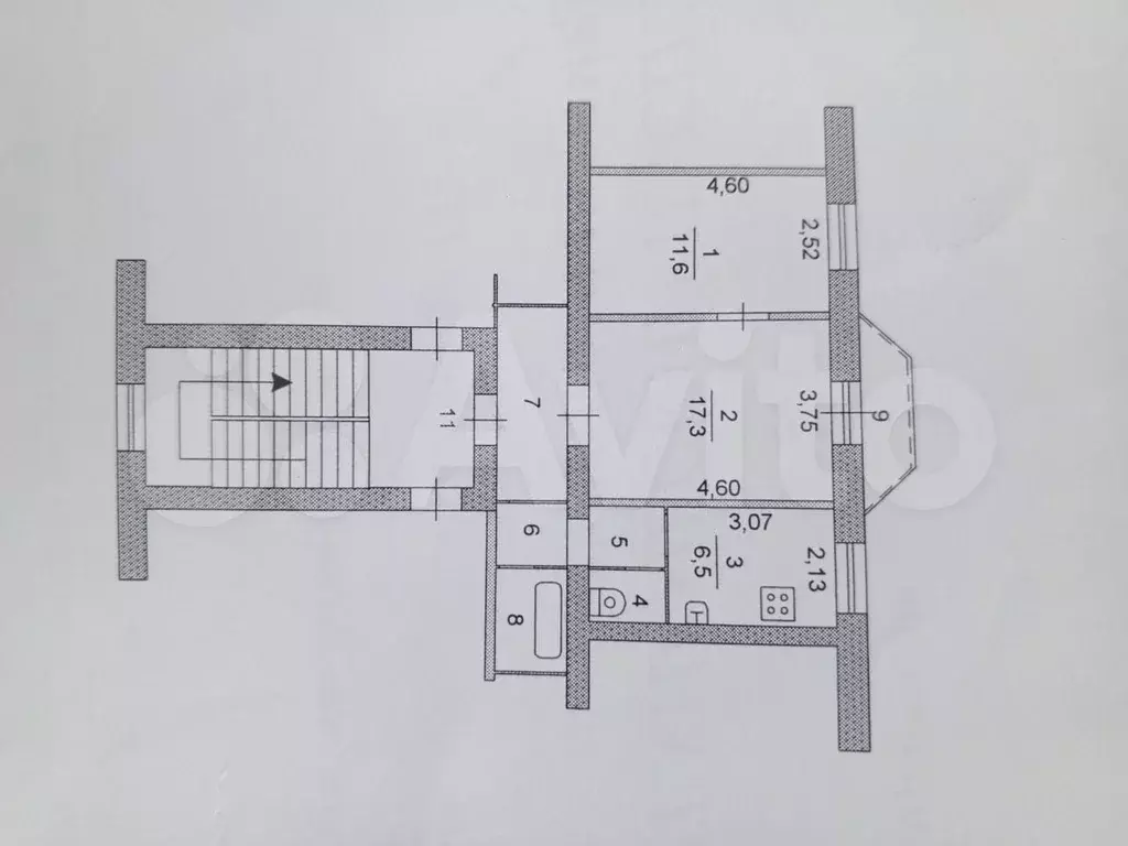 2-к. квартира, 48,3 м, 4/4 эт. - Фото 0