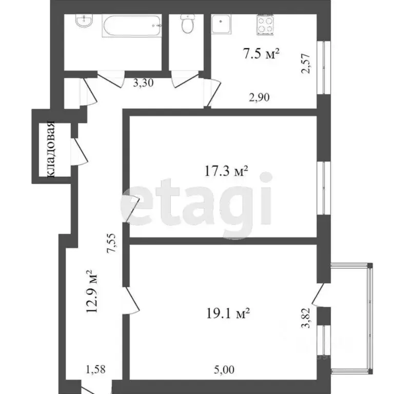 2-к кв. Москва ул. Ивана Бабушкина, 13К1 (64.9 м) - Фото 1