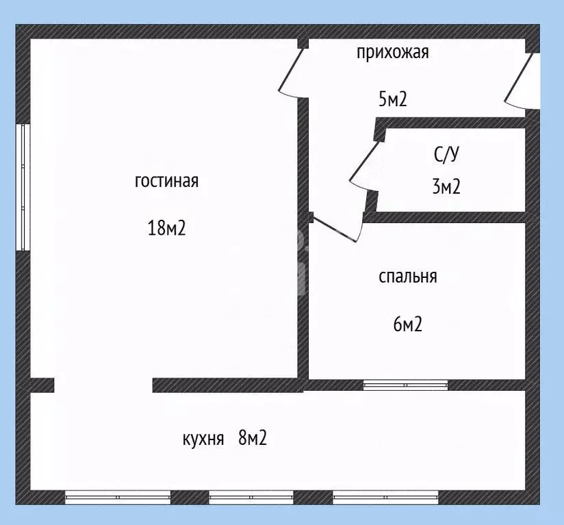 2-к кв. Дагестан, Махачкала просп. Али-Гаджи Акушинского, 33А (45.0 м) - Фото 2