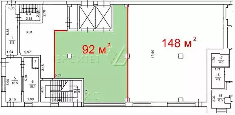 Помещение свободного назначения (148 м) - Фото 1