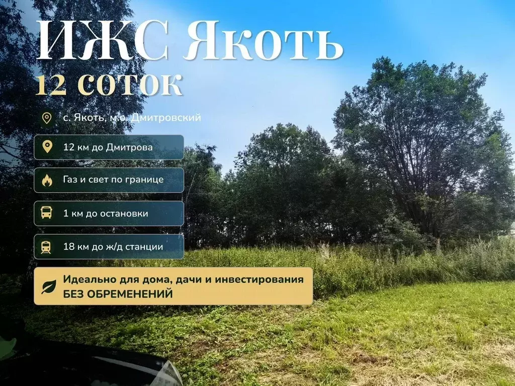Участок в Московская область, Дмитровский муниципальный округ, с. ... - Фото 1