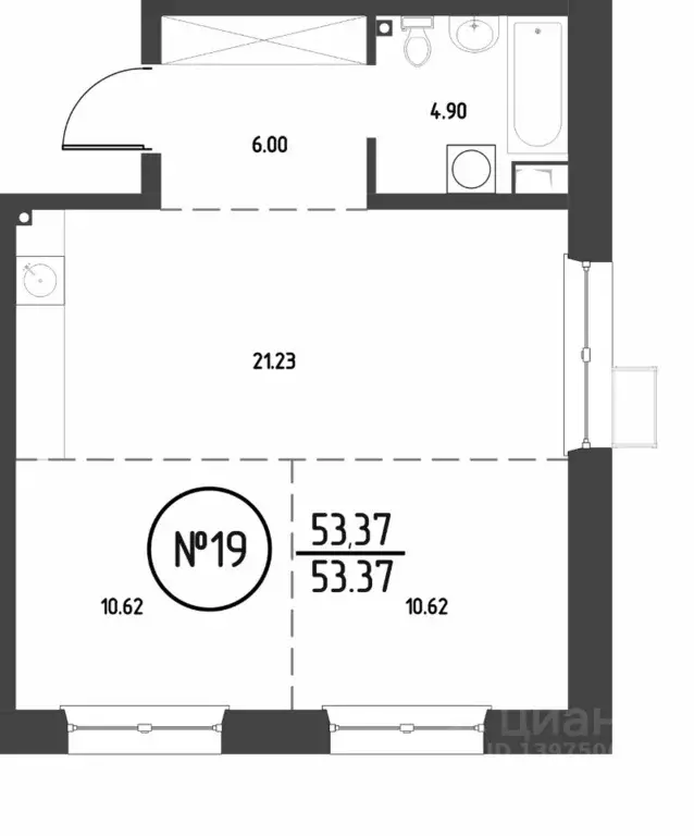 2-к кв. Иркутская область, Иркутск Макс жилой комплекс (53.37 м) - Фото 1