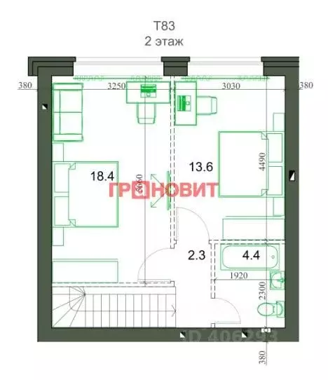 3-к кв. Новосибирская область, Новосибирский район, Мичуринский ... - Фото 1