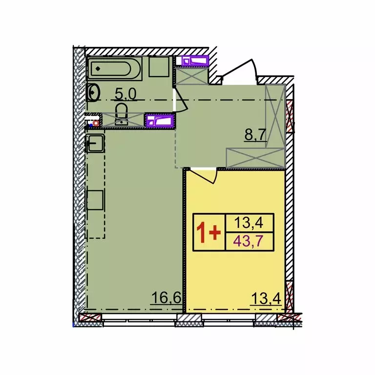 1-комнатная квартира: Нижний Новгород, Артельная улица, 15к1 (43.7 м) - Фото 0