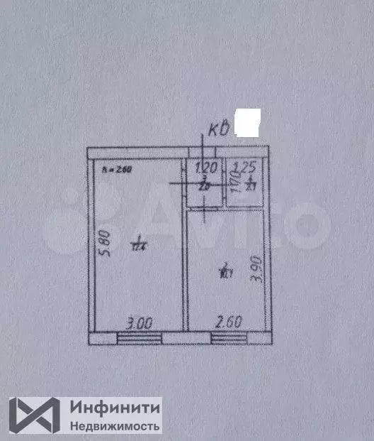 1-к. квартира, 31,6 м, 1/2 эт. - Фото 0