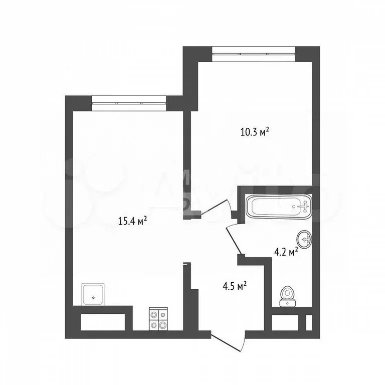 1-к. квартира, 35 м, 9/23 эт. - Фото 0