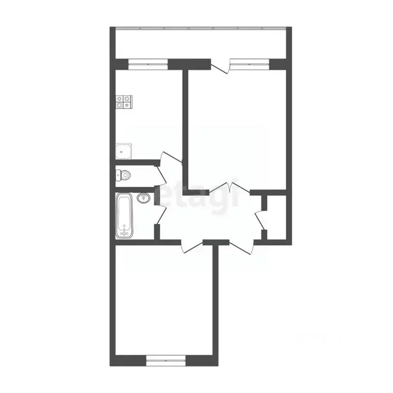 2-к кв. Тюменская область, Тюмень Транспортная ул., 106 (48.3 м) - Фото 2