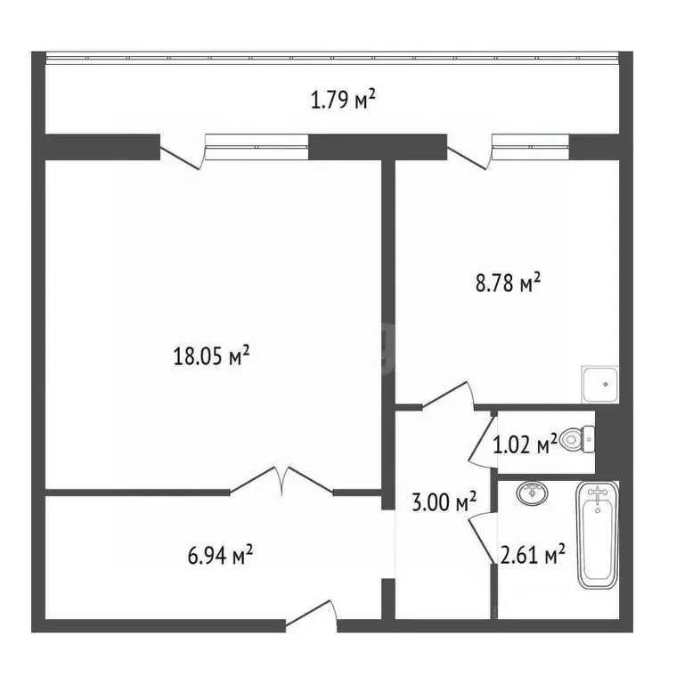 1-к кв. Красноярский край, Красноярск ул. Партизана Железняка, 61 ... - Фото 2