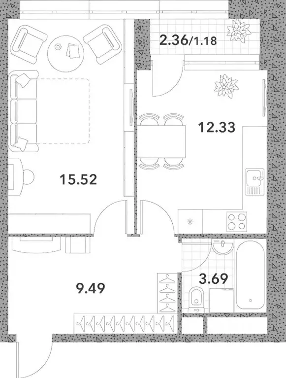 1-к кв. Москва Новоалексеевская ул., 16к2 (45.0 м) - Фото 1