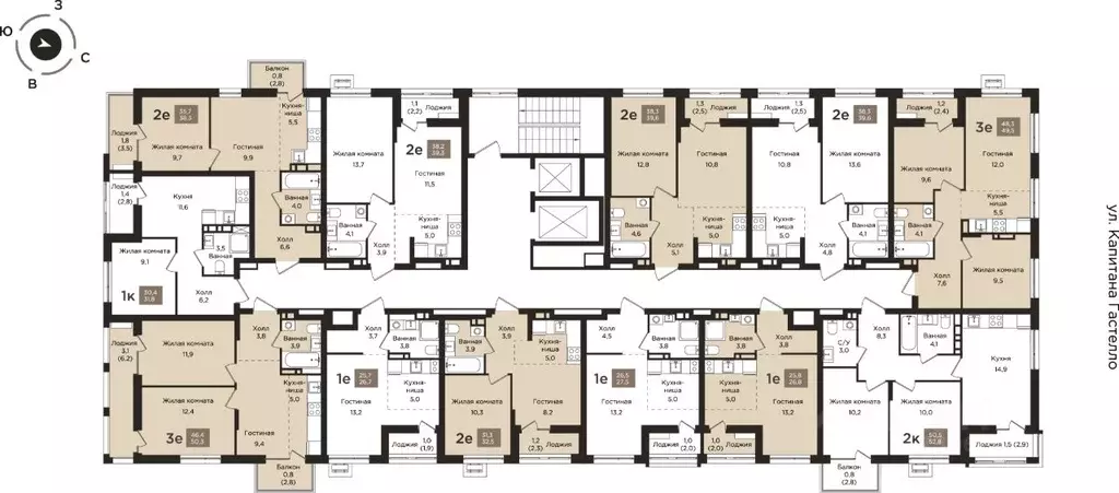 3-к кв. Пермский край, Пермь ул. Капитана Гастелло, 21 (50.3 м) - Фото 2